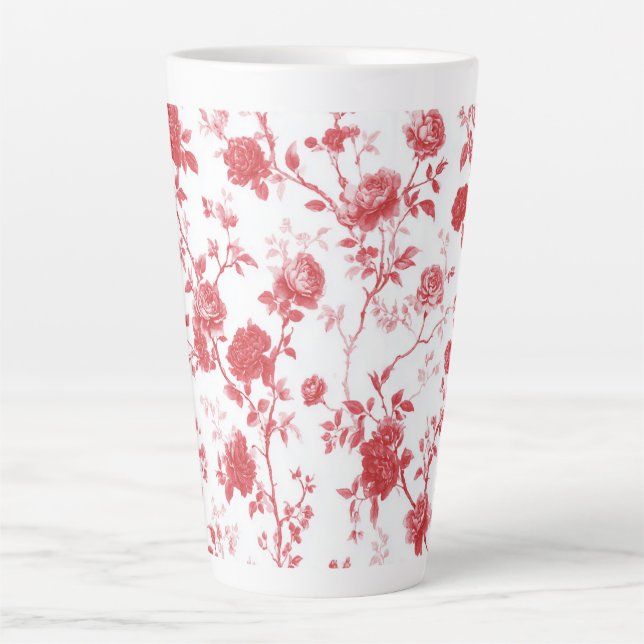 Rote Rosen Floral Milchtasse (Vorderseite)
