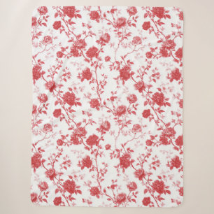 Rote Rosen Floral Sherpadecke