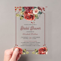Rote Rosen Florales Brautbad