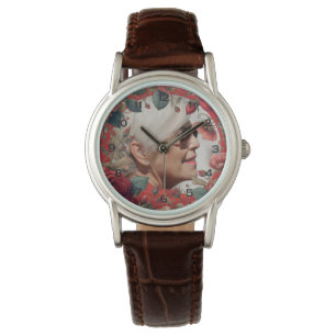 Rote Rosen FOTO Memorial Keepake Sentimental Armbanduhr