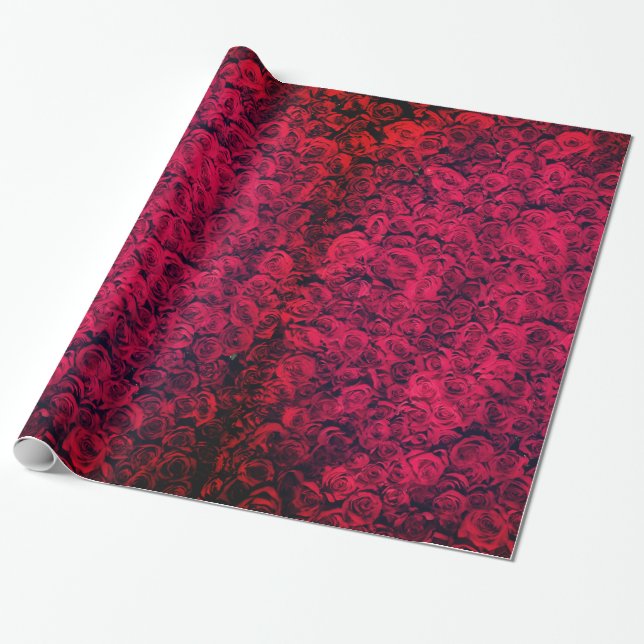 Rote Rosen Fotografie| Geschenkpapier (Ungerollt)