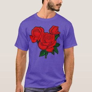 Rote Rosen für Männer Frauen und Jugend T-Shirt