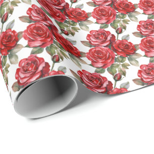 Rote Rosen Geschenkpapier