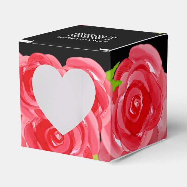 Rote Rosen Geschenkschachtel (Vorderseite)