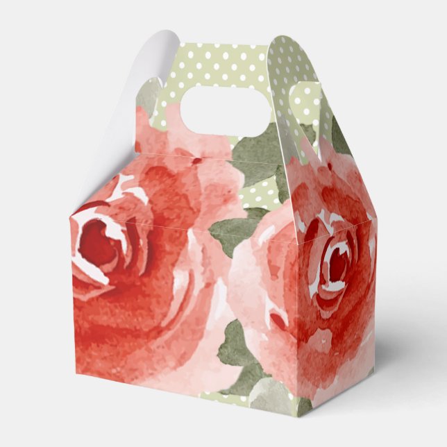 Rote Rosen Geschenkschachtel (Vorderseite)