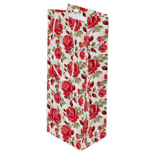 Rote Rosen Geschenktasche Geschenktüte Für Weinflaschen