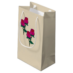Rote Rosen Geschenktasche Kleine Geschenktüte