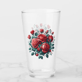 Rote Rosen Glas