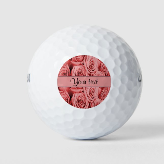 Rote Rosen Golfball (Vorderseite)