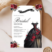Rote Rosen Gothic Brautkleid Brautparty