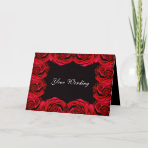 Rote Rosen Grenzstreifen romantische Karte (Zusatz