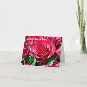 Rote Rosen Grußkarte Dankeskarte