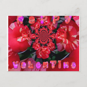 Rote Rosen "Happy Valentine" Kunst, Dichtung und M Postkarte