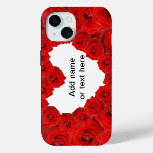 Rote Rosen Herz. Name oder Text hinzufügen Case-Mate iPhone Hülle