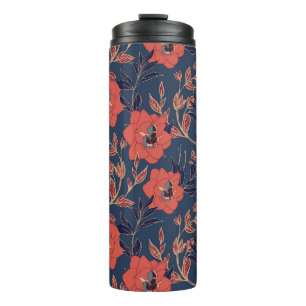 Rote Rosen Hintergrundbeleuchtung Thermosbecher
