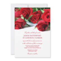 Rote Rosen Hochzeitseinladung