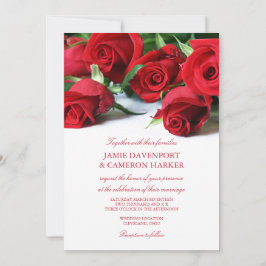 Rote Rosen Hochzeitseinladung Einladung