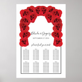 Rote Rosen Hochzeitskarte Poster