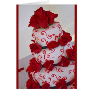Rote Rosen Hochzeitstorte