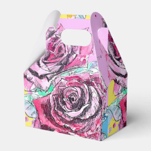 Rote Rosen-Hochzeitstorte Geschenkbox Blumen Geschenkschachtel
