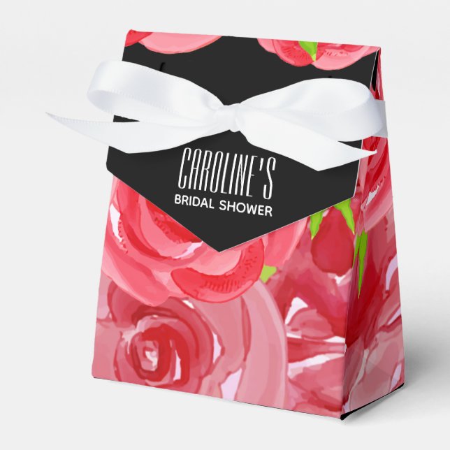 Rote Rosen im Blumenzelt Geschenkschachtel (Vorderseite)