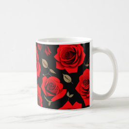 Rote Rosen Kaffeetasse