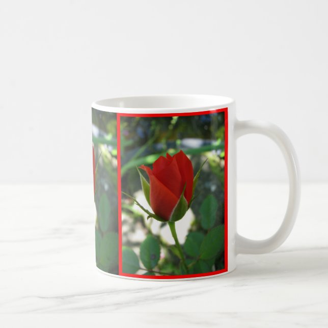 Rote Rosen Kaffeetasse (Rechts)