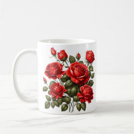 Rote Rosen Kaffeetasse