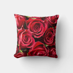 Rote Rosen Kissen