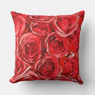 rote Rosen Kissen
