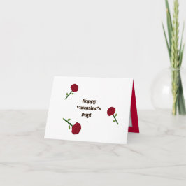 Rote Rosen Kleine, 4" x 5,6" geklappte Grußkarte Karte