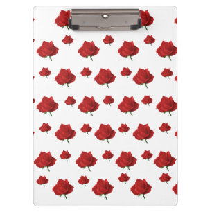 Rote Rosen Klemmbrett