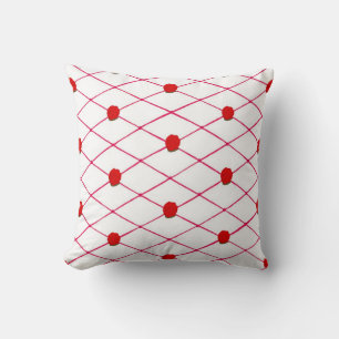 Rote Rosen Kriss Kreuzquilt Pattern Kissen