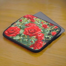 Rote Rosen Laptop-Hülle
