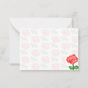 Rote Rosen Leer Mitteilungskarte