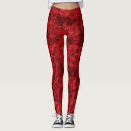Rote Rosen Leggings