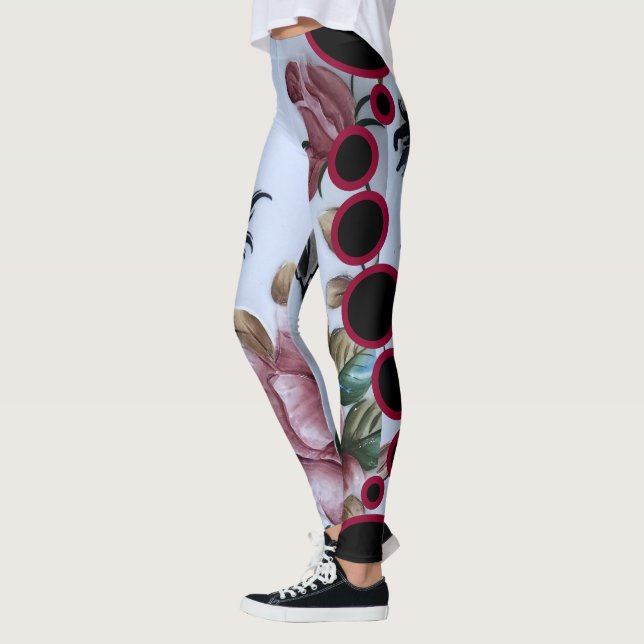 Rote Rosen Leggings (Links)
