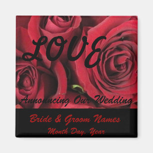 Rote Rosen LIEBE, die Save the Date Magneten Magnet
