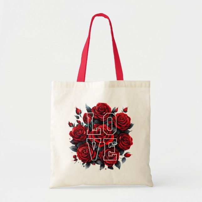 Rote Rosen - LOVE Tragetasche (Vorne)