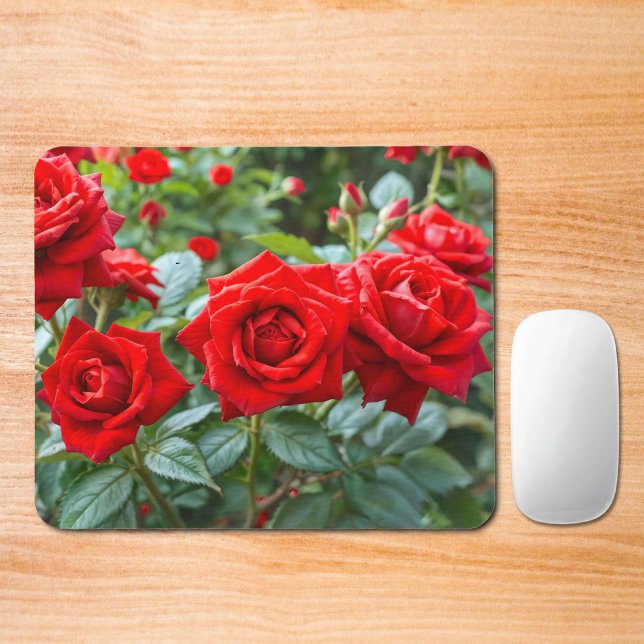 Rote Rosen-Mauspad Mousepad (Mouse pad with red roses)