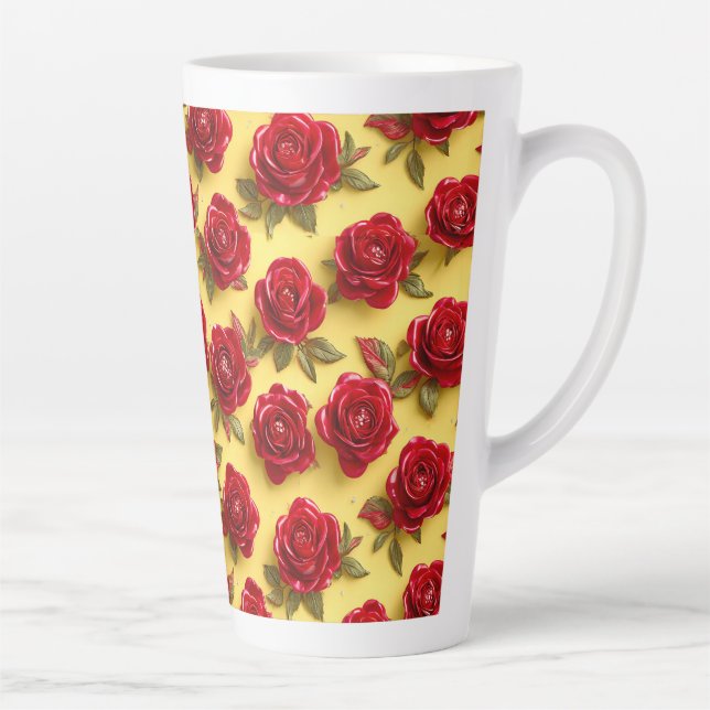 Rote Rosen Milchtasse (Rechts)