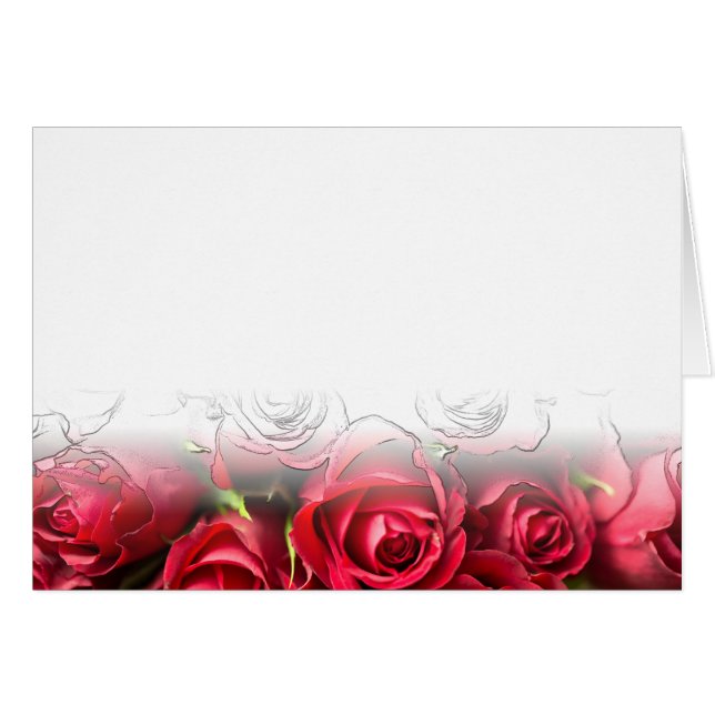 Rote Rosen mit schwarzen Konturen (Vorderseite (Horizontal))