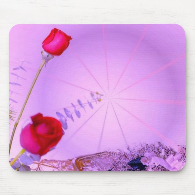 Rote Rosen Mousepad (Vorne)