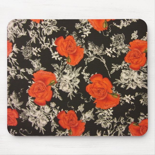 Rote Rosen Mousepad (Vorne)