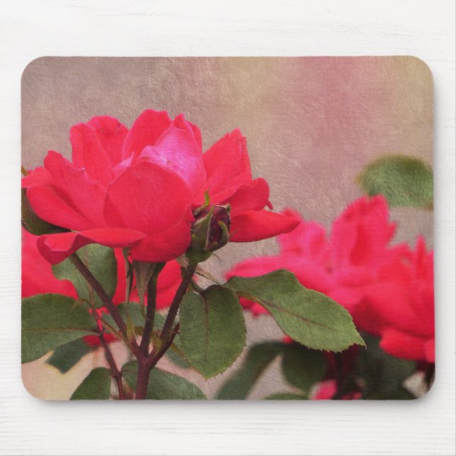 Rote Rosen Mousepad (Vorne)