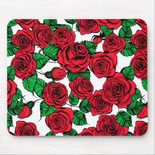 Rote Rosen Mousepad