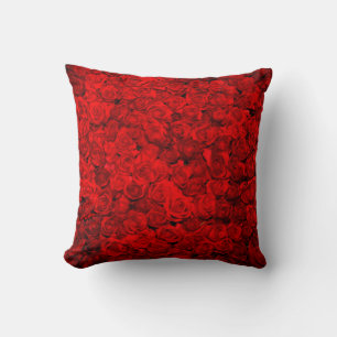 rote Rosen-Muster, hübsch, elegant, elegant, Art- Kissen