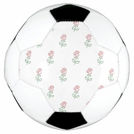 Rote Rosen, Muster von Rose, Blume Fußball
