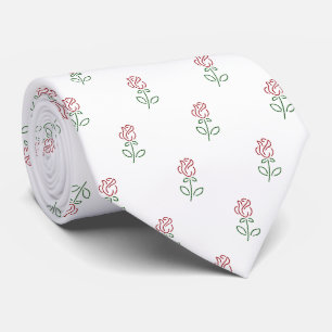 Rote Rosen, Muster von Rose, Blume Krawatte