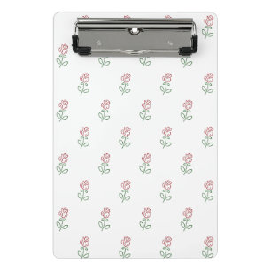 Rote Rosen, Muster von Rose, Blume Mini Klemmbrett